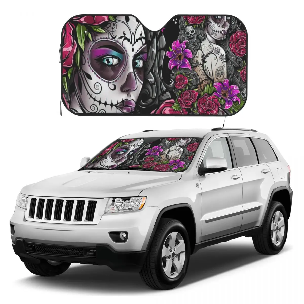 Funny Skeleton Skull Car Windshield Sunshade Foldable Horror Skull Auto Front Window Sunshield SUV Trucks Vehicle Block UV Rays
Funny Skeleton Skull Car Windshield Sunshade Foldable Horror Skull Auto Front Window Sunshield SUV Trucks Vehicle Block UV Rays