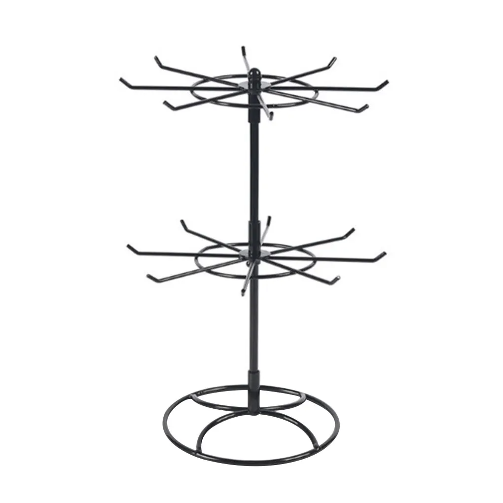 Rotating Earrings Stand Holder Metal Stud Bracelet Display Rack 2 Layer Desktop Jewelry Organizer
Rotating Earrings Stand Holder Metal Stud Bracelet Display Rack 2 Layer Desktop Jewelry Organizer