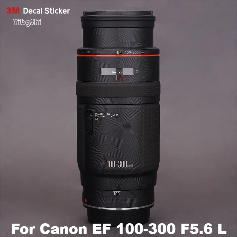 Наклейка на объектив для Canon EF 100-300 F5.6 L виниловая пленка защитная корпус