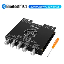 YS-AS21 2*220W+350W 2.1 Channel BT Digital Power Amplifier Board TPA3255 AMP Subwoofer Treble Bass Tone Audio APP USB function