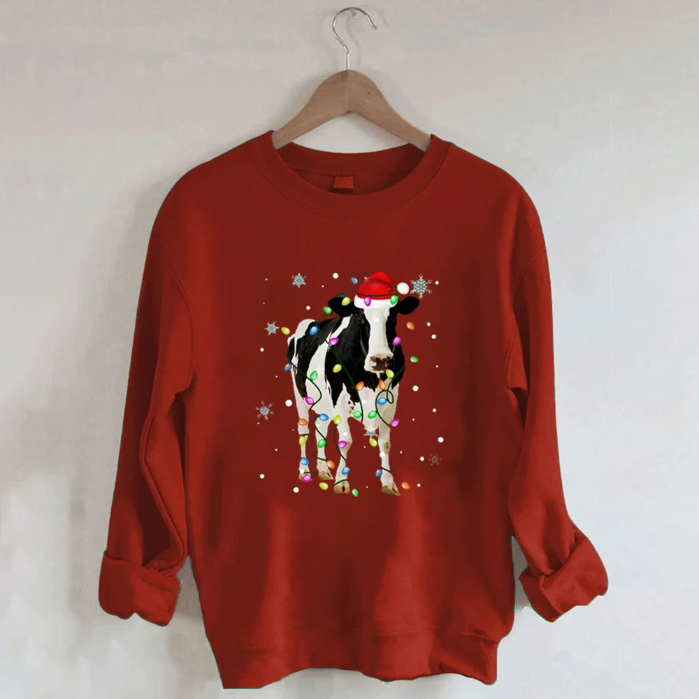 Cute Cow Graphic Christmas Sweatshirt Crew Neck Tracksuit Women/Men Clothing Autumn Winter Baggy Tops 2022 Multiple Colour
Cute Cow Graphic Christmas Sweatshirt Crew Neck Tracksuit Women/Men Clothing Autumn Winter Baggy Tops 2022 Multiple Colour