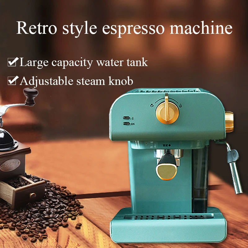 20Bar coffee machine retro style semi-automatic Italian steam milk foam steam integrated milk frother Home coffee machine
20Bar coffee machine retro style semi-automatic Italian steam milk foam steam integrated milk frother Home coffee machine