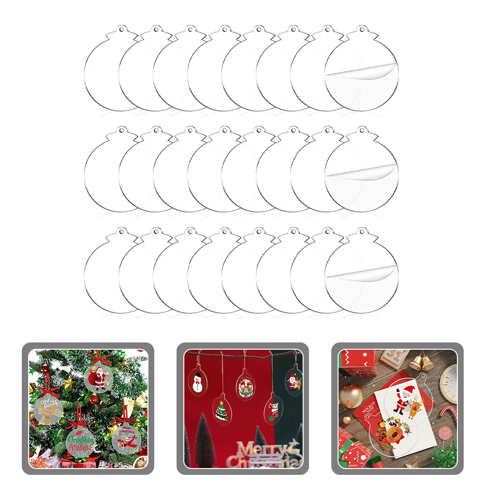 Transparent Acrylic Christmas Balls Heat Transfer Flat Ornaments Round Bubble Christmas Tree Hanging Pendant Decorations
Transparent Acrylic Christmas Balls Heat Transfer Flat Ornaments Round Bubble Christmas Tree Hanging Pendant Decorations