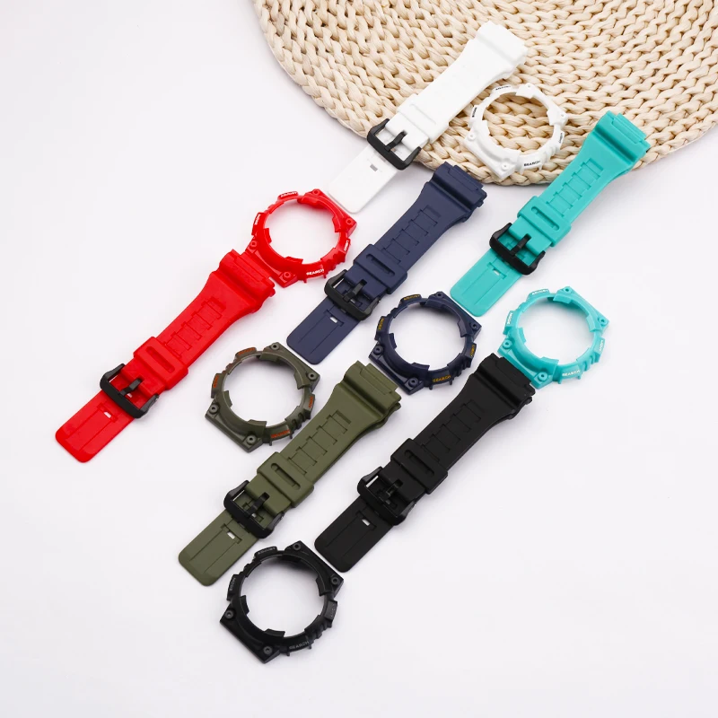 

Resin strap watch case for Casio AQ-S810w men's and women's watches with strap 18mm watch accessories