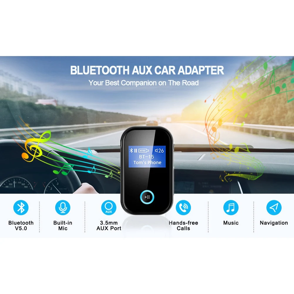 3.5mm Bluetooth Adapter Receiver Car AUX Wireless Audio 5.0 Car Headphone LCD Display FM Transmitter For Android IPhone
3.5mm Bluetooth Adapter Receiver Car AUX Wireless Audio 5.0 Car Headphone LCD Display FM Transmitter For Android IPhone
