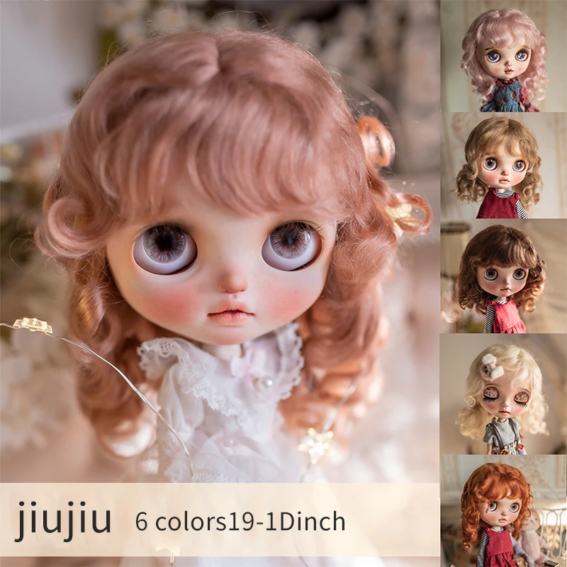 

BJD Blythe Doll Mohair Wig Dolls Accessories Tress For Dolls Fashion Short Hair Roll Korean Style Small Curly Blythe Wig