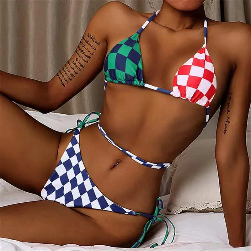 Women Vintage Bikini 2022 Summer Push Up Bra Bandage Swimwear Beach Thong Bathing Suit Fashion Sexy Halter Side Lacing Swimsuit
Women Vintage Bikini 2022 Summer Push Up Bra Bandage Swimwear Beach Thong Bathing Suit Fashion Sexy Halter Side Lacing Swimsuit