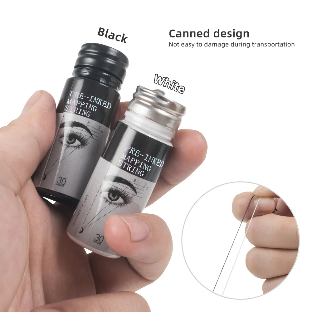 Sdotter 30m Black/White Microblading Mapping String Pre-Inked Eyebrow Marker Thread Tattoo Brows Point Pre Inked PMU Mapping Str
Sdotter 30m Black/White Microblading Mapping String Pre-Inked Eyebrow Marker Thread Tattoo Brows Point Pre Inked PMU Mapping Str