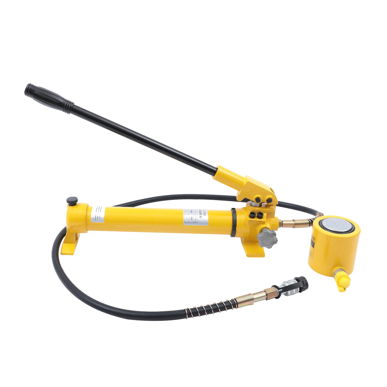 

Manual Hydraulic Pump Jack Oil Lightweight 2 Speed Power Pac Hose Coupler 10000PSI for 10 Ton Ram Cylinders
