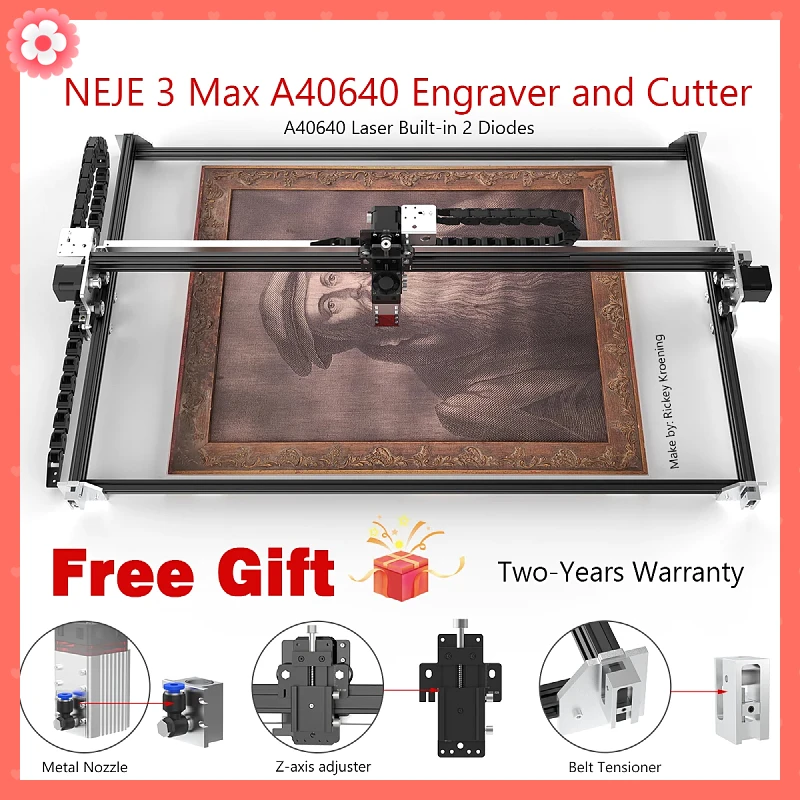 NEJE Master 3 Max лазерная резка 80 Вт гравировка металла DIY маркировка с 32-битной материнской платой Лазерная гравировальная площадь GRBL
NEJE Master 3 Max лазерная резка 80 Вт гравировка металла DIY маркировка с 32-битной материнской платой Лазерная гравировальная площадь GRBL