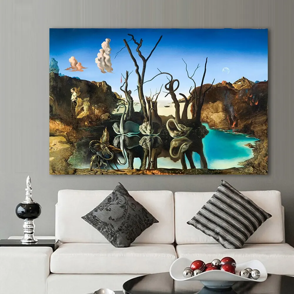 Abstract Swans Reflecting Elephants Canvas Painting Famous Painting Posters Print Wall Art Picture Living Room Home Decoration
Abstract Swans Reflecting Elephants Canvas Painting Famous Painting Posters Print Wall Art Picture Living Room Home Decoration