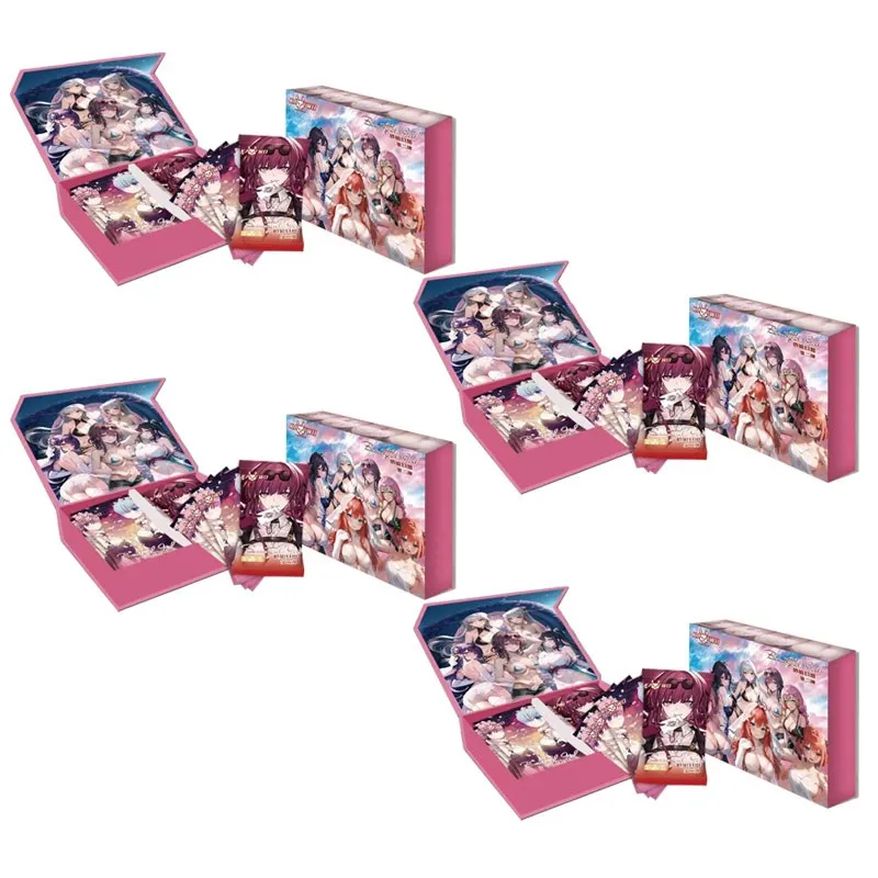 

4 Box Beautifu Girl Goddess Story Collection Cards Booster Box Bikini Rare Anime Table Playing Game Board Cards