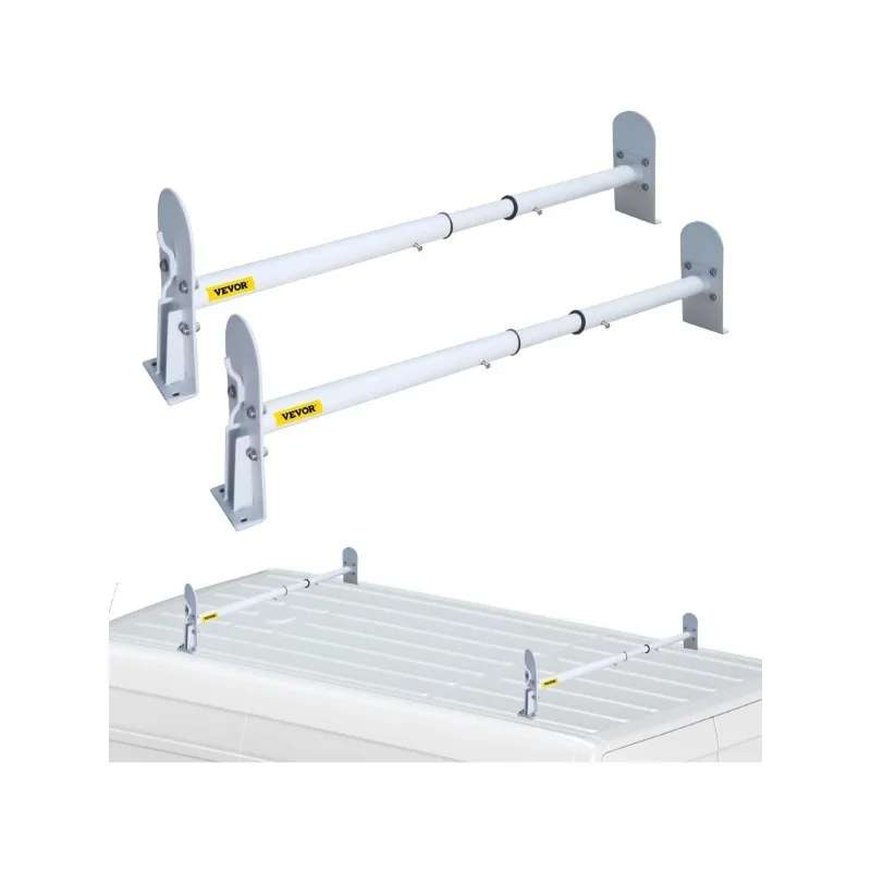 Ladder Rack Van Ladder Rack 34.6"-56" Adjustable 2 Bars 331 Lbs White 
Ladder Rack Van Ladder Rack 34.6"-56" Adjustable 2 Bars 331 Lbs White