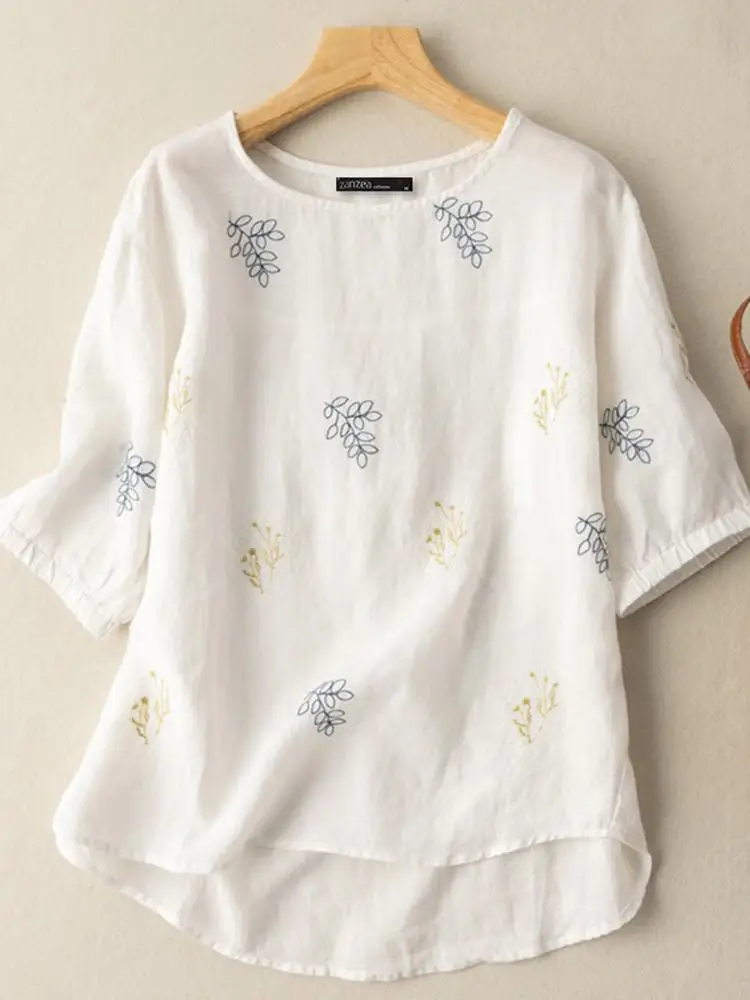 ZANZEA Femme Bohemian Fashion Casual Vintage Holiday Loose Tops Women Summer Printing Blouse Half Sleeve O-Neck Cotton Shirt
ZANZEA Femme Bohemian Fashion Casual Vintage Holiday Loose Tops Women Summer Printing Blouse Half Sleeve O-Neck Cotton Shirt