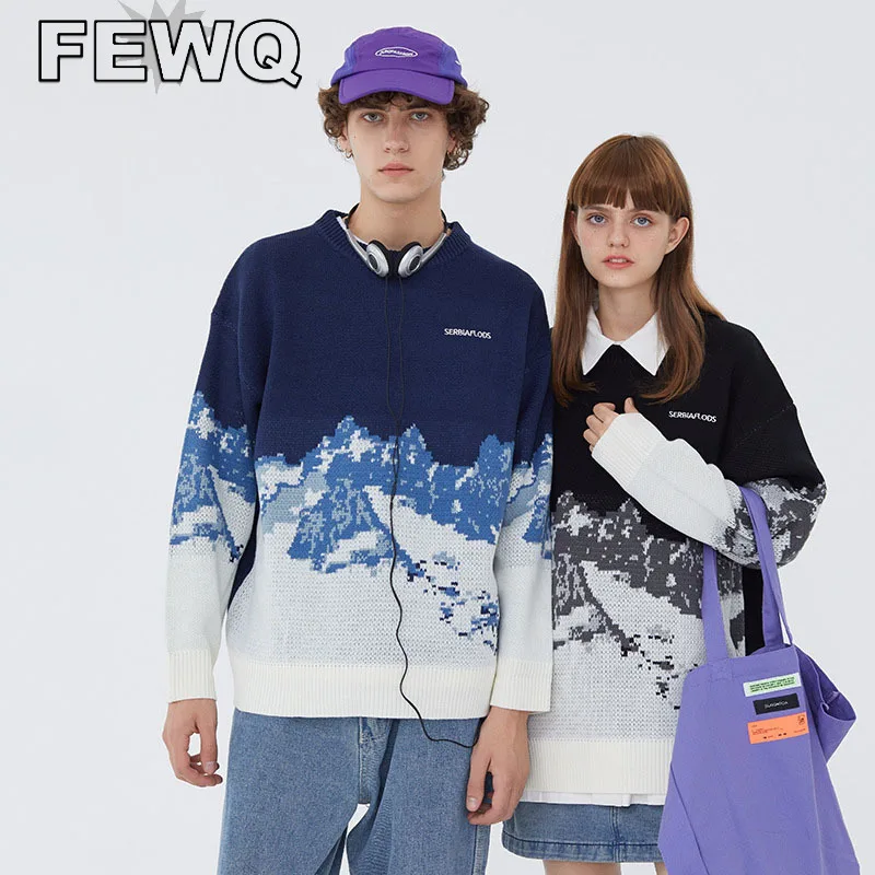 FEWQ Snow Mountain Knitted Sweater Streetwear Mens Harajuku Pullover Knitwear Tops FashionOutwear Male 2023 Spring New 24B1095
FEWQ Snow Mountain Knitted Sweater Streetwear Mens Harajuku Pullover Knitwear Tops FashionOutwear Male 2023 Spring New 24B1095