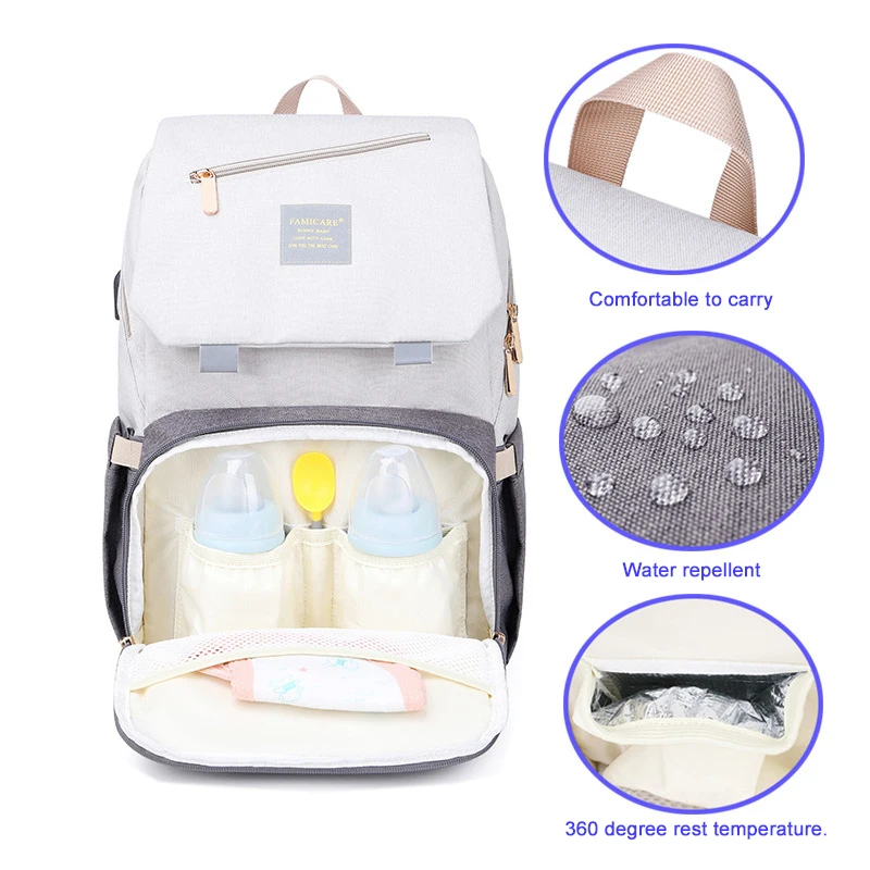 

Mommy Diaper Bags Maternity Backpack Mother Large Capacity Knapsack Waterproof Handbag Nursing Nappy Rucksack Kid Going Out Bags