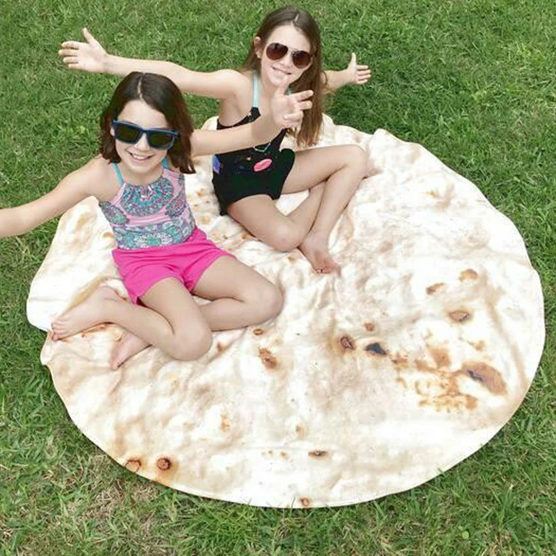 Creative Burrito Tortilla Blanket Round Novelty Blanket Giant Human Burrito Tortilla Throw Food Wrap Blanket Giant Towel
Creative Burrito Tortilla Blanket Round Novelty Blanket Giant Human Burrito Tortilla Throw Food Wrap Blanket Giant Towel