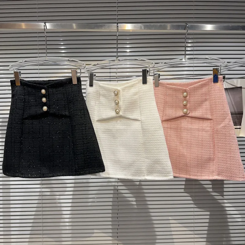 BORVEMAYS Single-breasted A-line Casual Skirts Slim High Waist Solid Color Tweed Autumn New 2023 Women WZ3873
BORVEMAYS Single-breasted A-line Casual Skirts Slim High Waist Solid Color Tweed Autumn New 2023 Women WZ3873