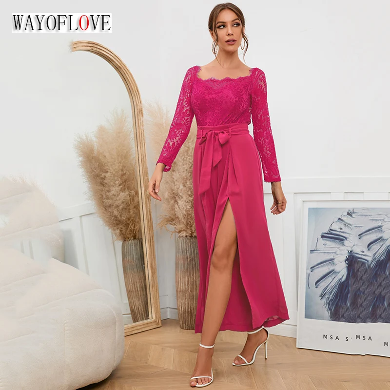 WAYOFLOVE Sexy Lace Jumpsuit Women 2022 Elegant Party Backless Slim Long Sleeved Jumpsuits Solid Vintage Autumn Women's Jumpsuit
WAYOFLOVE Sexy Lace Jumpsuit Women 2022 Elegant Party Backless Slim Long Sleeved Jumpsuits Solid Vintage Autumn Women's Jumpsuit