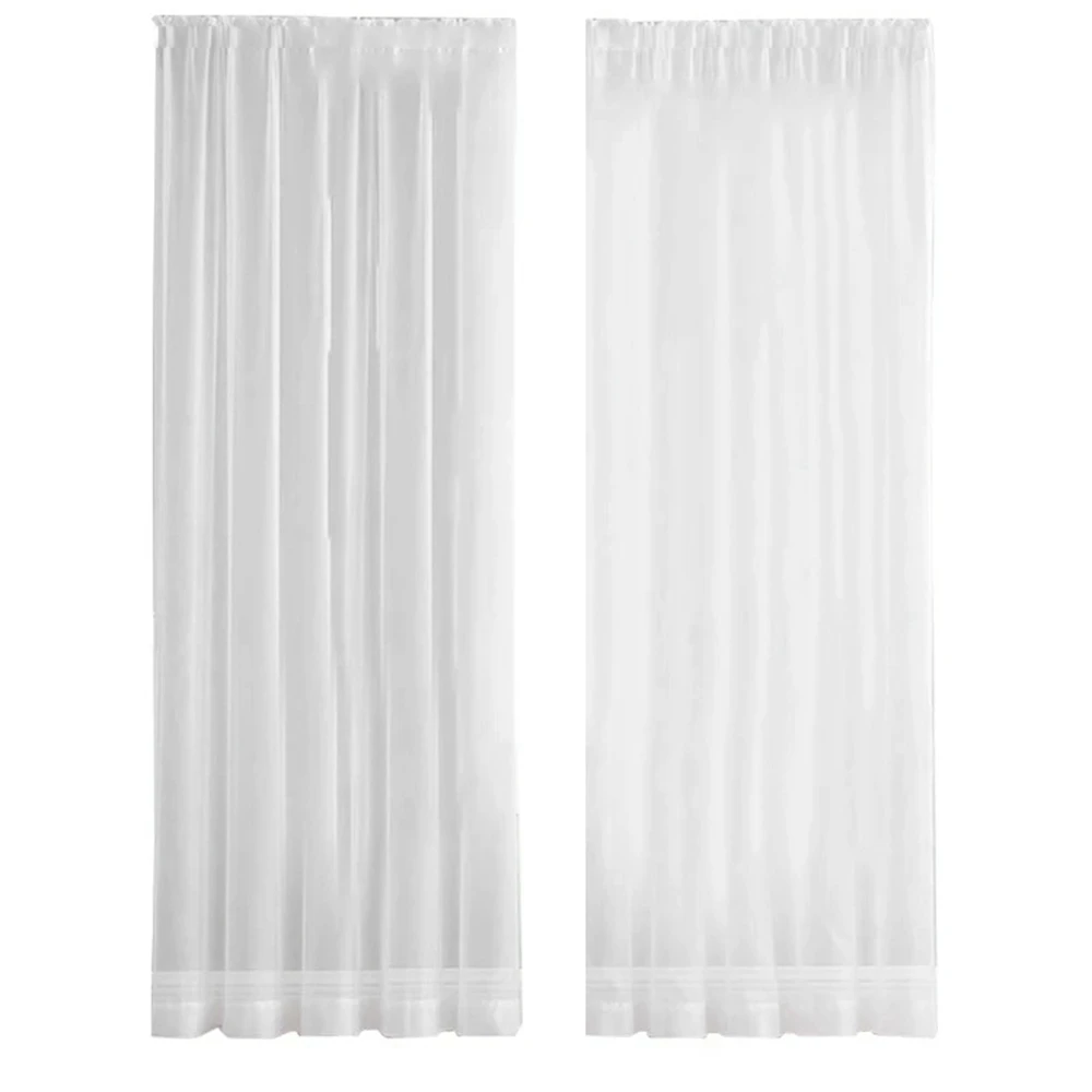 

Window White Sheer Curtains 84 Inches Long 2 Panels Sheer White Curtains Clear Curtains Basic Rod Pocket Panel