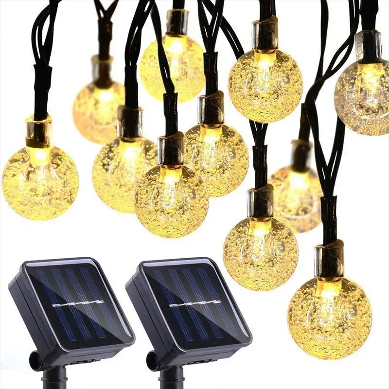 50/100 LEDs 12m Crystal Ball Solar Light Outdoor IP65 Waterproof String Fairy Lamps Solar Garden Garlands Christmas Decoration 
50/100 LEDs 12m Crystal Ball Solar Light Outdoor IP65 Waterproof String Fairy Lamps Solar Garden Garlands Christmas Decoration