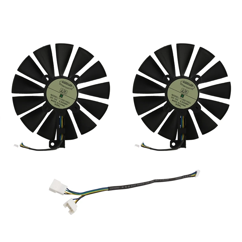 DC12V 95MM T129215SM Video Card Cooler Image Card Cooling Fan For ASUS STRIX RX470 RX570 RX580 GTX 1050Ti GTX1070TI 4Pin 13 Blad
DC12V 95MM T129215SM Video Card Cooler Image Card Cooling Fan For ASUS STRIX RX470 RX570 RX580 GTX 1050Ti GTX1070TI 4Pin 13 Blad