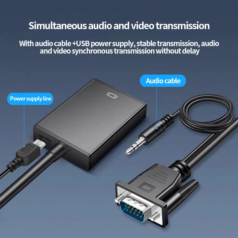 Преобразователь из VGA в HDMI медный провод без содержания кислорода с аудио и источником питания 1920*1080P/60 Гц, сплиттер для ПК, ТВ-проектора
Преобразователь из VGA в HDMI медный провод без содержания кислорода с аудио и источником питания 1920*1080P/60 Гц, сплиттер для ПК, ТВ-проектора