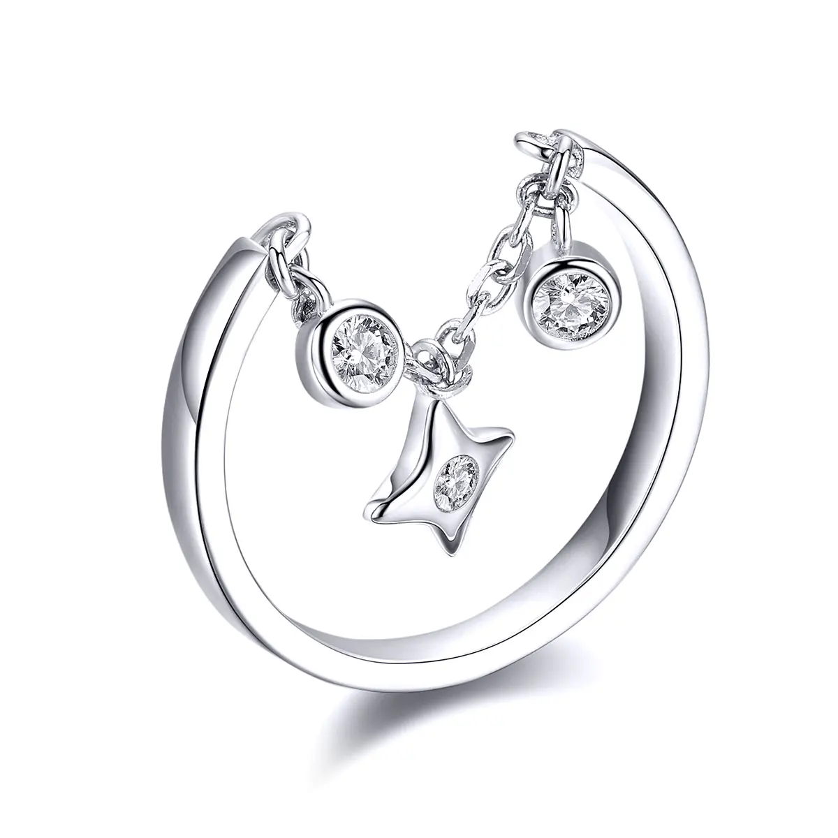 Fashion New Women's Chain Link Cubic Zirconia Star Adjustable Ring 925 Sterling Silver Pendant Star Jewelry Women Wedding Gifts
Fashion New Women's Chain Link Cubic Zirconia Star Adjustable Ring 925 Sterling Silver Pendant Star Jewelry Women Wedding Gifts