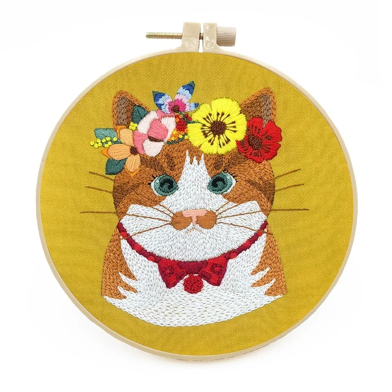 Cute Cat Embroidery Kit for Beginners Modern Embroidery Pendant Home Decor DIY Embroidery English Craft Kit Description
Cute Cat Embroidery Kit for Beginners Modern Embroidery Pendant Home Decor DIY Embroidery English Craft Kit Description