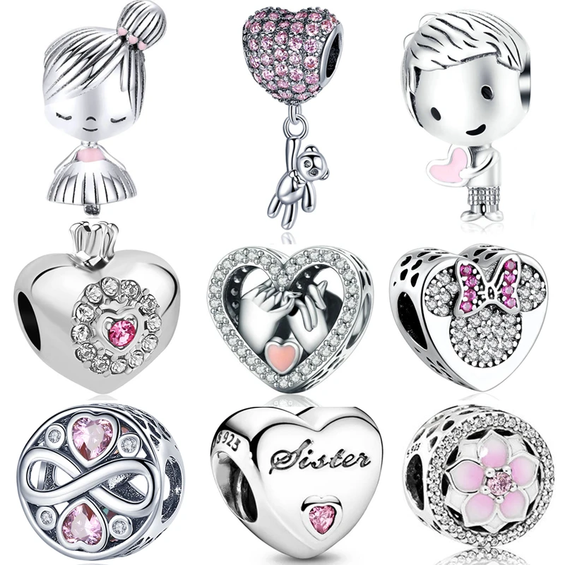BOFUER 925 Sterling Silver Pink Boy Girl Love Beads Sister Flower Charms Fit beads Charms Silver 925 Original DIY Jewelry 254B
BOFUER 925 Sterling Silver Pink Boy Girl Love Beads Sister Flower Charms Fit beads Charms Silver 925 Original DIY Jewelry 254B