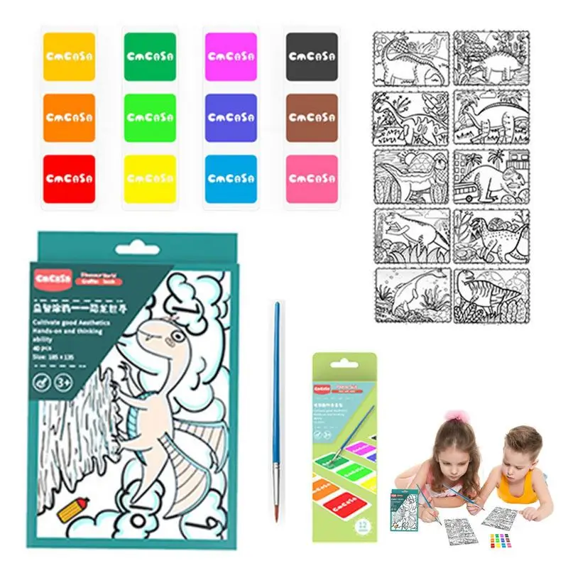 Pocket Coloring Book Water Coloring Books For Toddlers Portable Watercolor Book With Paints And Brush For Kids 3 Years Old
Pocket Coloring Book Water Coloring Books For Toddlers Portable Watercolor Book With Paints And Brush For Kids 3 Years Old