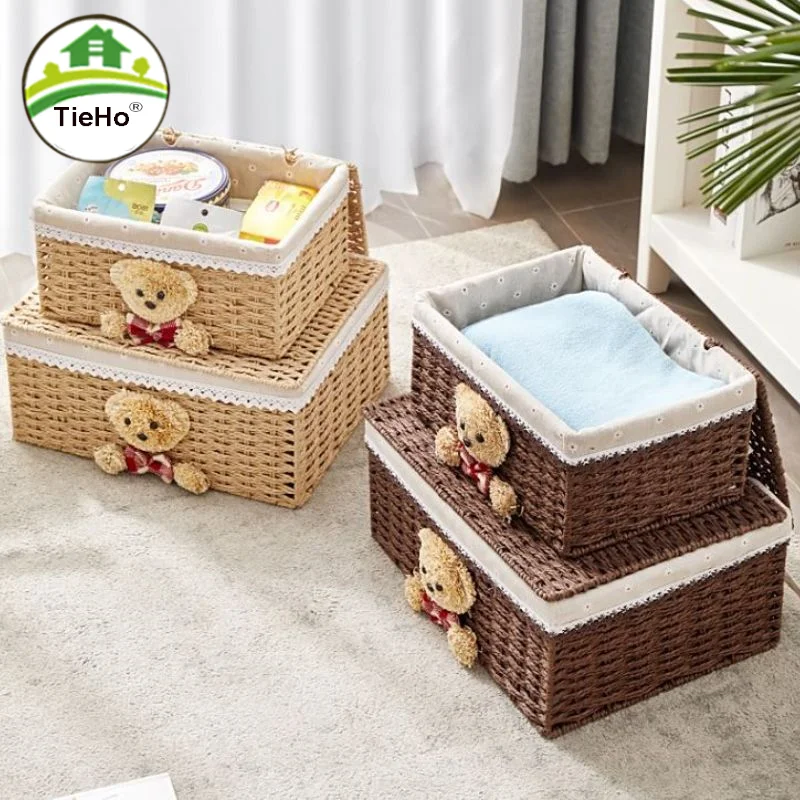 Living Room Straw Woven Storage Basket Large Capacity Fabric Storage Organizer Bedroom Bear Decor Simple Home Accessories
Living Room Straw Woven Storage Basket Large Capacity Fabric Storage Organizer Bedroom Bear Decor Simple Home Accessories