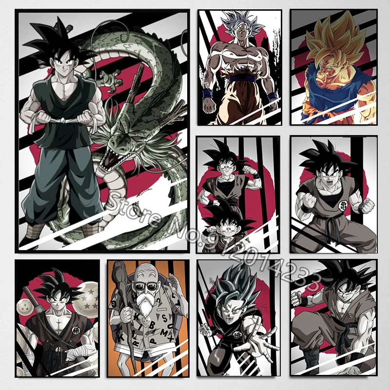 Dragon Ball Canvas Painting Japanese Anime Comics Goku Posters and Prints Modern Black White Art Picture for Teen's Room Decor
Dragon Ball Canvas Painting Japanese Anime Comics Goku Posters and Prints Modern Black White Art Picture for Teen's Room Decor