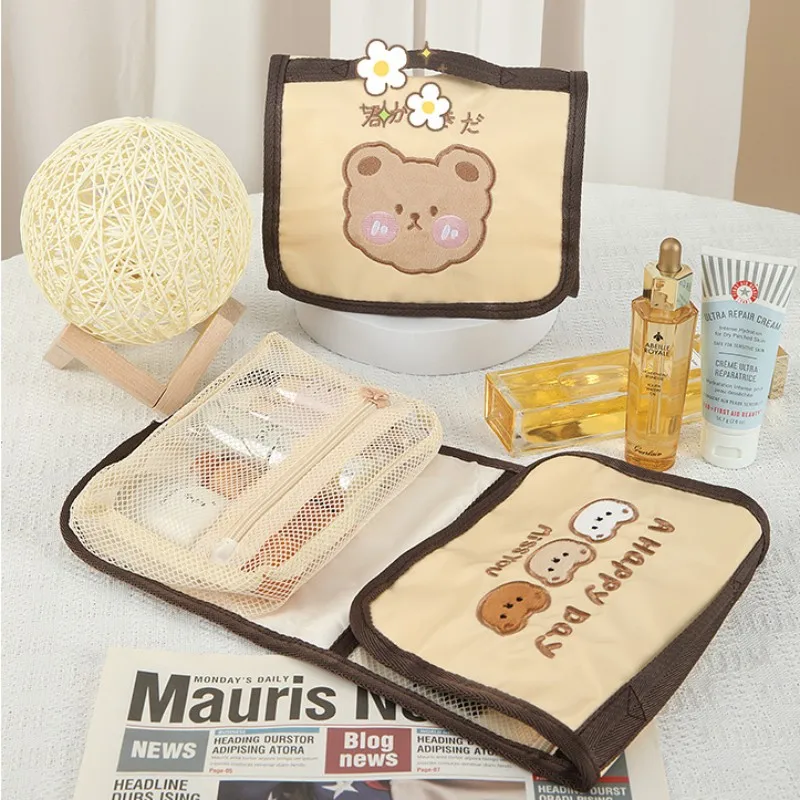 1Pcs Foldable Cosmetic Bag Cute Bear Handheld Makeup Storage Bag Portable Large Capacity Cartoon Travel Toiletries Storage Bag
1Pcs Foldable Cosmetic Bag Cute Bear Handheld Makeup Storage Bag Portable Large Capacity Cartoon Travel Toiletries Storage Bag