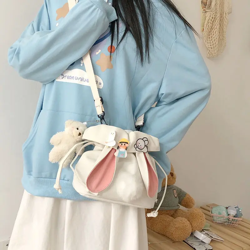 Cute Rabbit Messenger Bag for Girls Women Student Sweet Canvas Shoulder Bag Pouch Bag Small Crossbody Bag Casual Purse Handbag
Cute Rabbit Messenger Bag for Girls Women Student Sweet Canvas Shoulder Bag Pouch Bag Small Crossbody Bag Casual Purse Handbag
