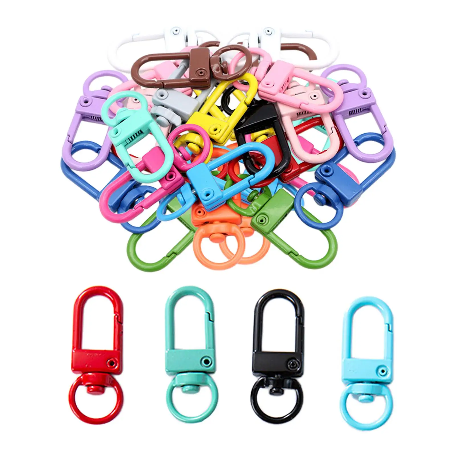 30x Colorful Lobster Clasps Swivel for DIY Keychain Key Rings Bags Craft 
30x Colorful Lobster Clasps Swivel for DIY Keychain Key Rings Bags Craft