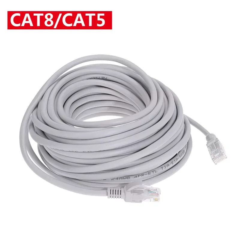 Cable Cat8 Lan Cable RJ45 Network Cat 5 Router Internet Patch Cord for Computer 1m/3m /10m/15m/20m/25m/30m Lan Cable
Cable Cat8 Lan Cable RJ45 Network Cat 5 Router Internet Patch Cord for Computer 1m/3m /10m/15m/20m/25m/30m Lan Cable