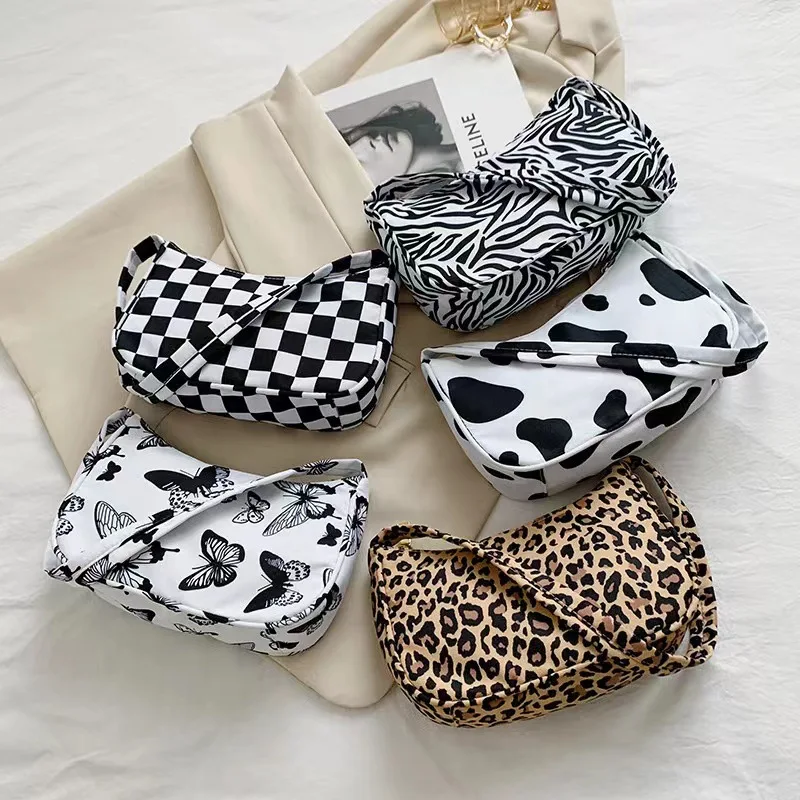 Women Shoulder Bag Fashion Animal Pattern Print Bag Casual Nylon Butterfly Leopard Zebra Cow Print Women Handbag Underarm Bags
Women Shoulder Bag Fashion Animal Pattern Print Bag Casual Nylon Butterfly Leopard Zebra Cow Print Women Handbag Underarm Bags