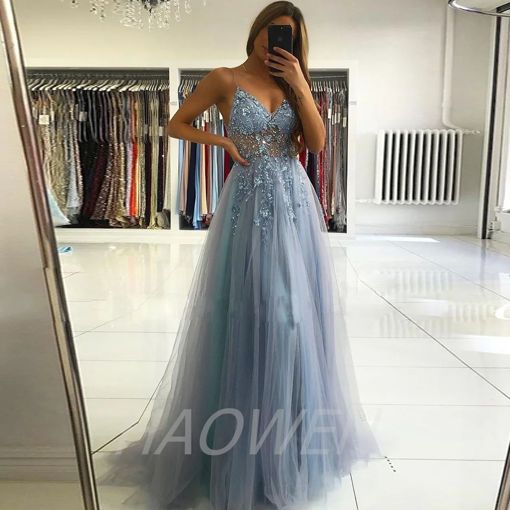 HAOWEN Elegant Suspenders Backless Dreamy Evening Dresses Sleeveless Floor-Length Formal Party Robes De Soirée
HAOWEN Elegant Suspenders Backless Dreamy Evening Dresses Sleeveless Floor-Length Formal Party Robes De Soirée