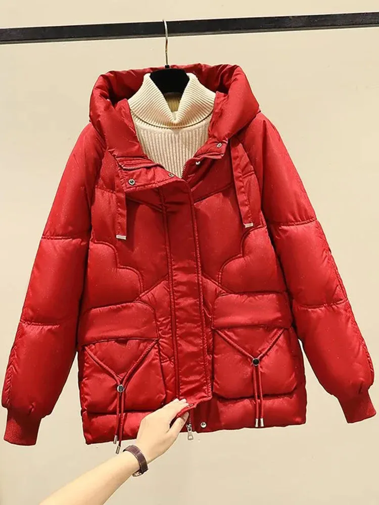 Korean Casual Oversized 95kg Parkas Snow Wear Thicken Windbreak New Warm Casaco Loose Winter Hooded Women Cotton Padded Coats 
Korean Casual Oversized 95kg Parkas Snow Wear Thicken Windbreak New Warm Casaco Loose Winter Hooded Women Cotton Padded Coats