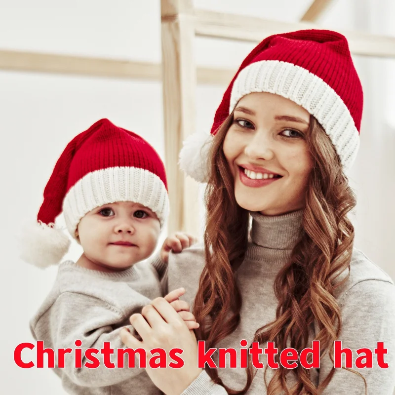 Christmas Hat Winter Wool Ball Mother Baby Knitted Hat Warm Holiday Atmosphere Hat
Christmas Hat Winter Wool Ball Mother Baby Knitted Hat Warm Holiday Atmosphere Hat