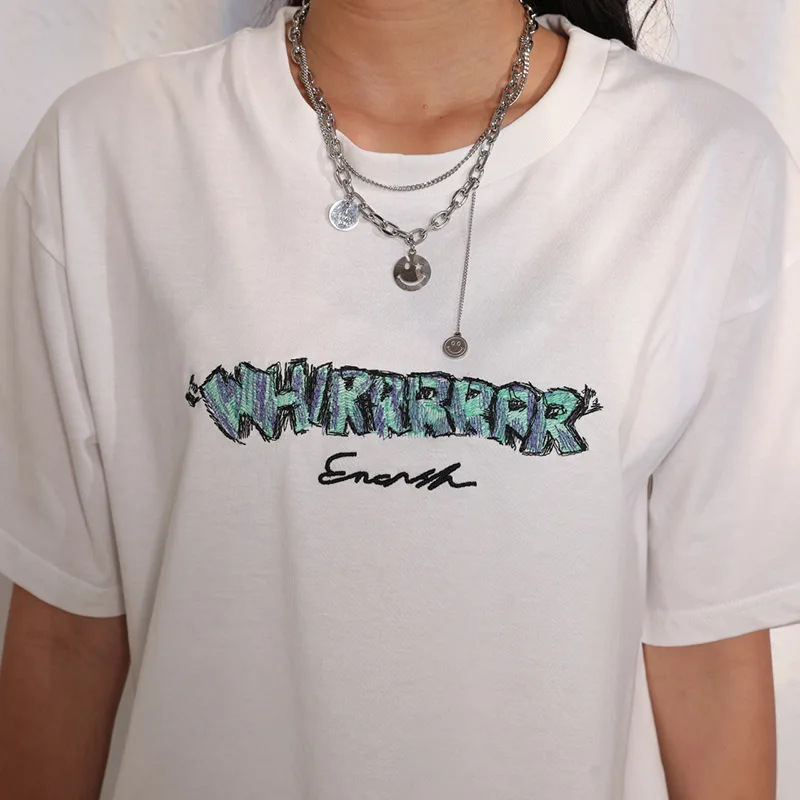 Loose White Letter Print T Shirts Women Mid Length Short Sleeve Casual Tops O-neck All-match Large Simple Aesthetic New Tees
Loose White Letter Print T Shirts Women Mid Length Short Sleeve Casual Tops O-neck All-match Large Simple Aesthetic New Tees