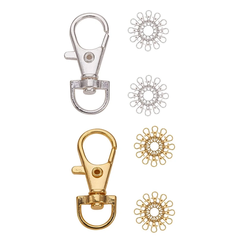 100Pcs Aluminum Alloy Swivel Lobster Claw Clasps Snap Hook 35X13mm Silver & Gold
100Pcs Aluminum Alloy Swivel Lobster Claw Clasps Snap Hook 35X13mm Silver & Gold