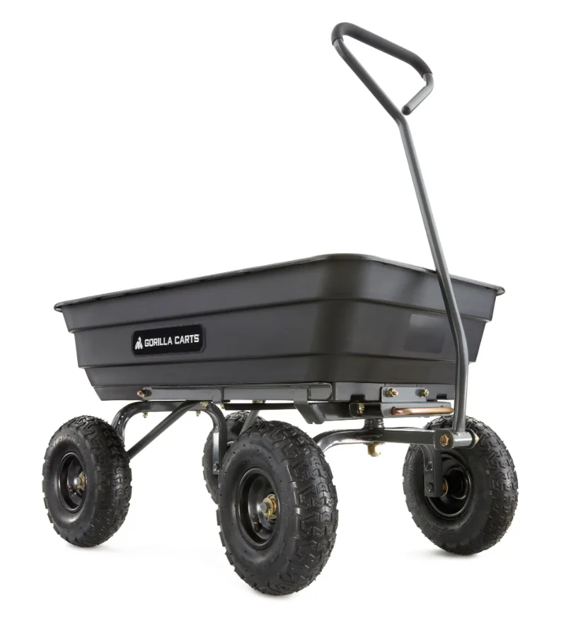 

Gorilla Carts GOR4PS 600-lb Poly Garden Dump Cart with 10" Tires