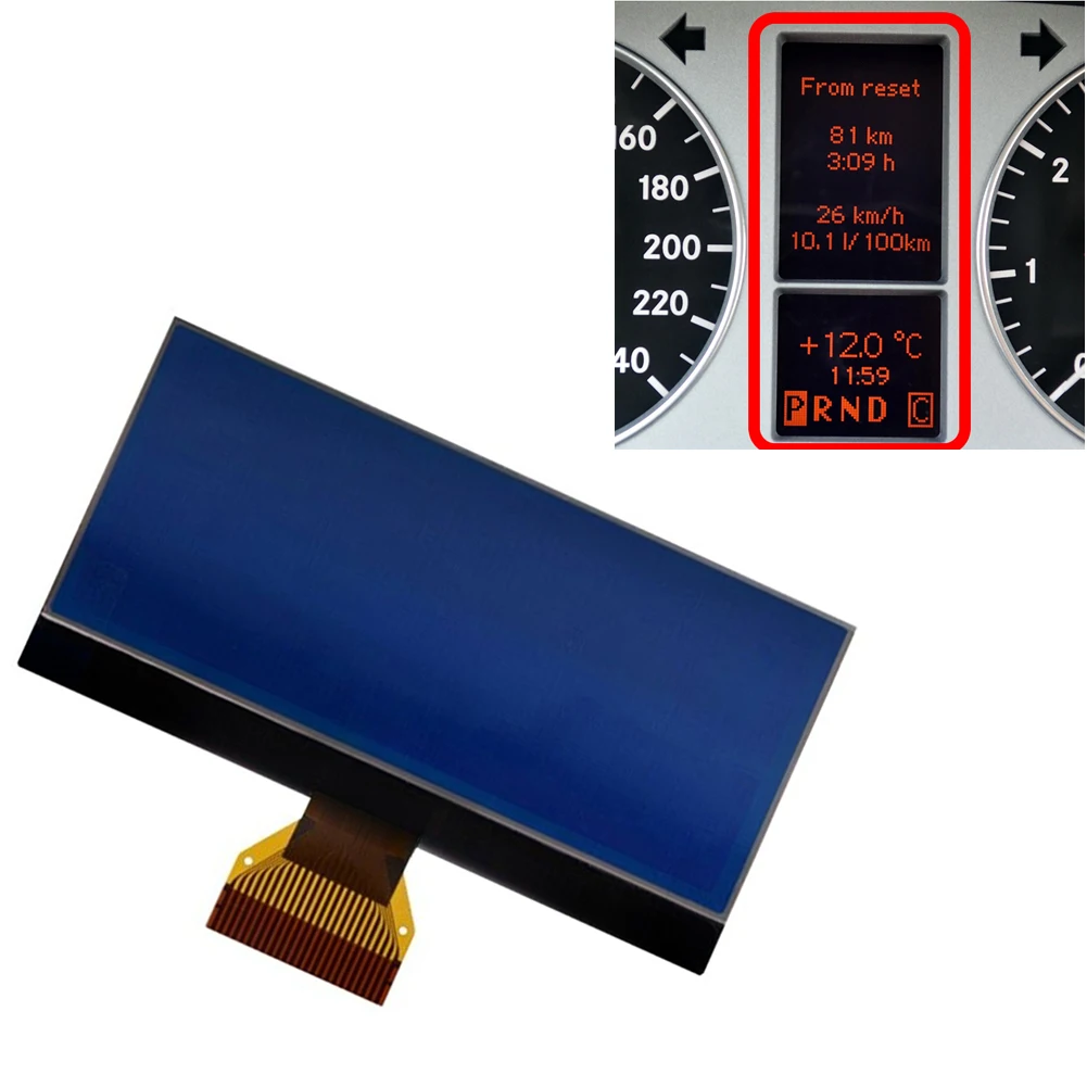 

1pc LCD Screen For Mercedes A/B Class W169 W245 Instrument Cluster 8 Volt Version Direct Replacement LCD Display