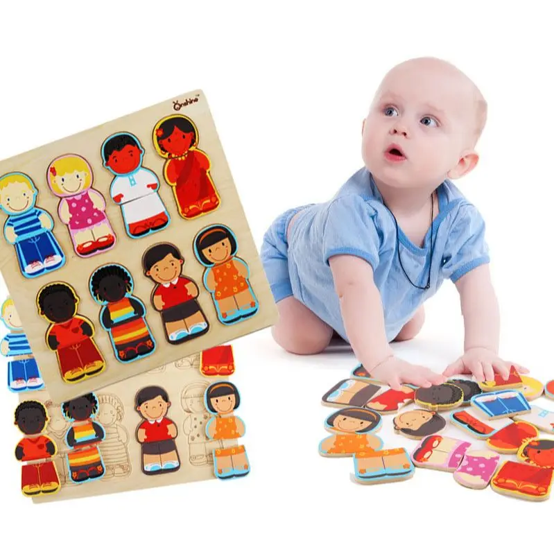 Kids Montessori Toys Racial Cognition Wooden Characters Jigsaw Puzzle Early Educational Toy Baby Gift
Kids Montessori Toys Racial Cognition Wooden Characters Jigsaw Puzzle Early Educational Toy Baby Gift