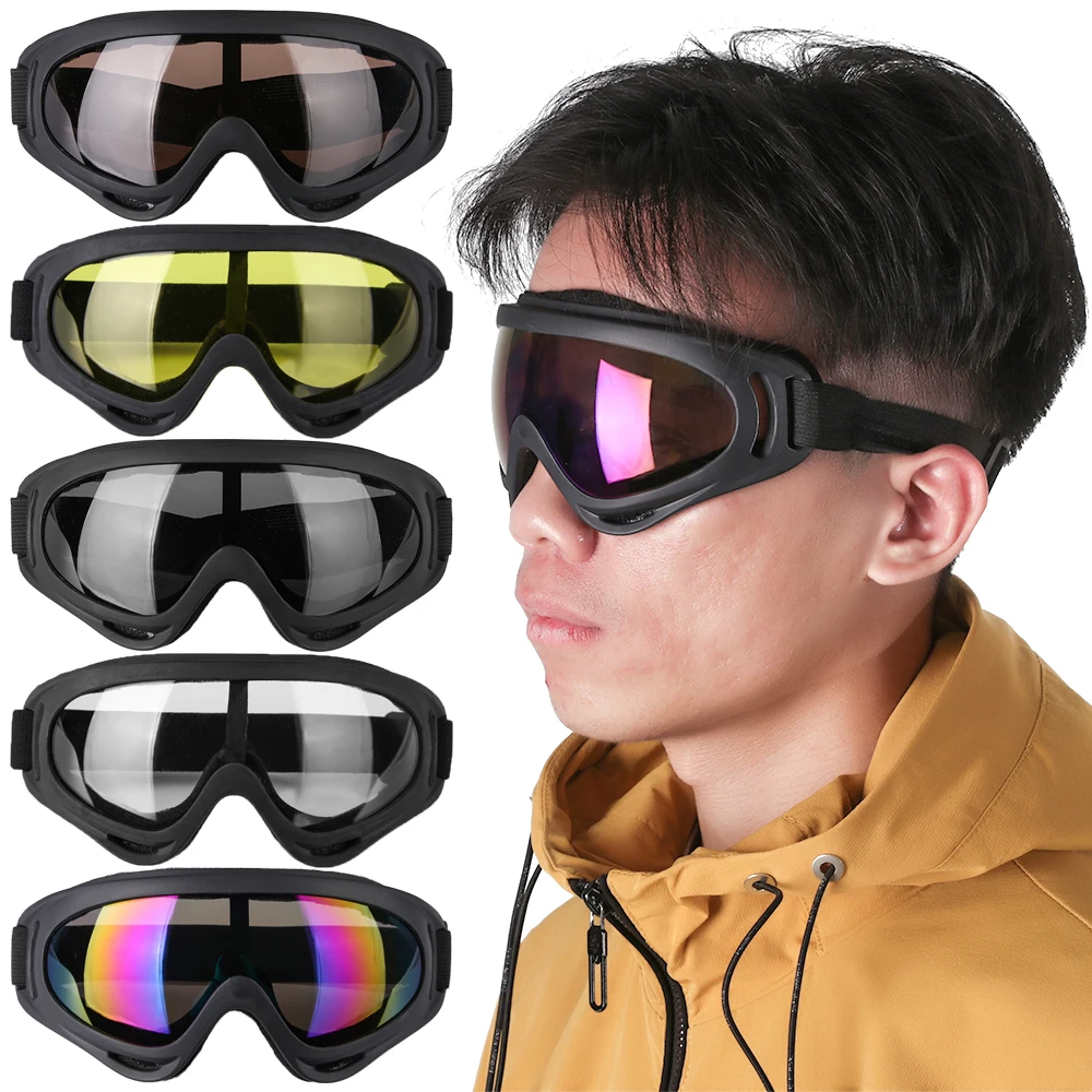 

1 Pcs Winter Windproof Skiing Glasses Goggles Outdoor Sports CS Glasses Ski Goggles UV400 Dustproof Moto Cycling Sunglasses
