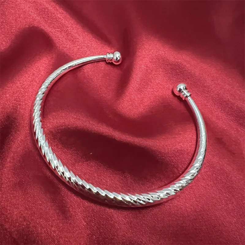 925 Sterling Silver Open Cuff Bracelet&Bangles For Women Fashion Jewelry Party Gifts
925 Sterling Silver Open Cuff Bracelet&Bangles For Women Fashion Jewelry Party Gifts
