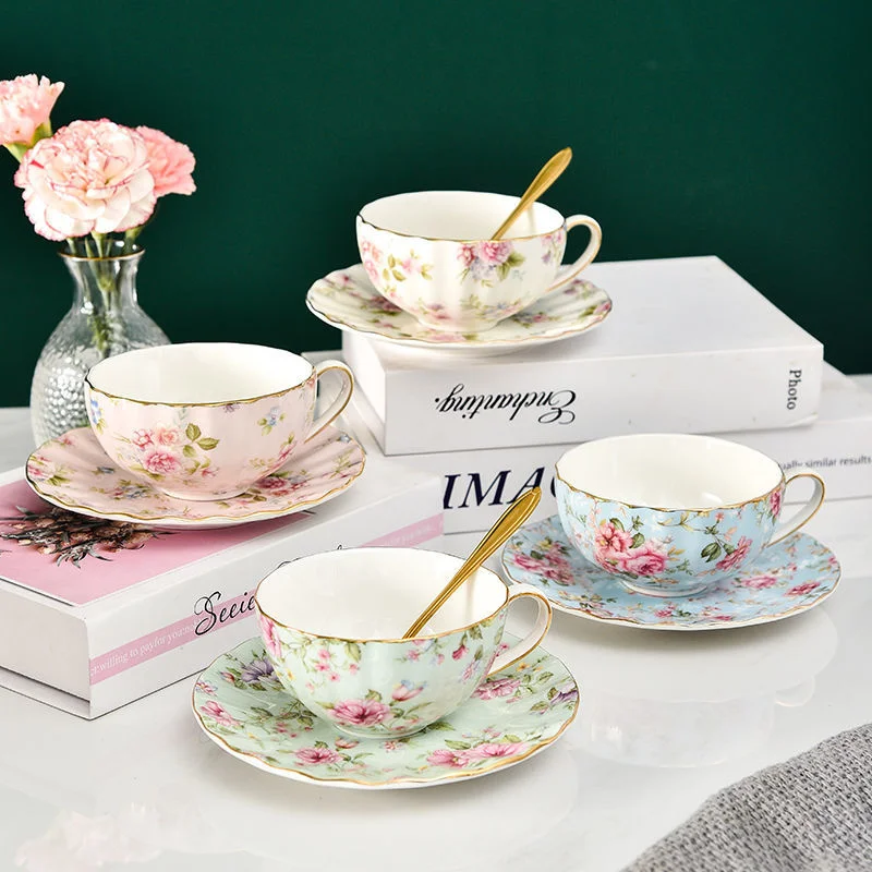 Coffee cup set European bone china English style afternoon tea set coffee cup saucer Dessert
Coffee cup set European bone china English style afternoon tea set coffee cup saucer Dessert