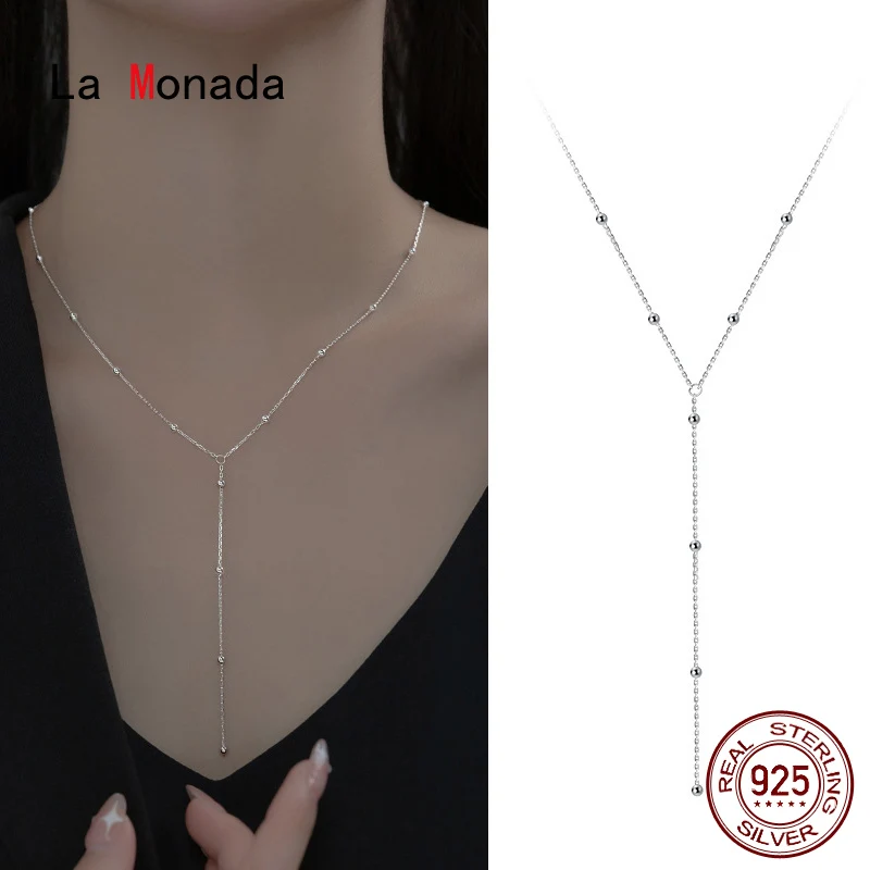 

Женское Ожерелье 2024, серебряные цепочки для женщин на шею, Минималистичная цепочка с подвеской, Изящные Ювелирные изделия для женщин, серебряное ожерелье для девушек